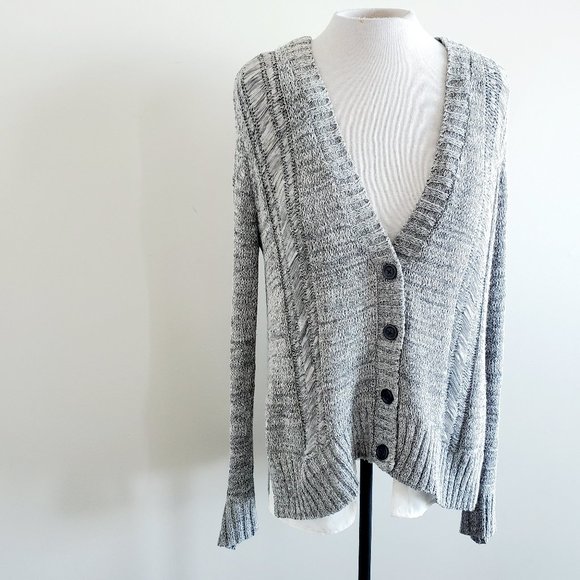 GUESS Knit Layered Wool Cardigan - Picture 1 of 11